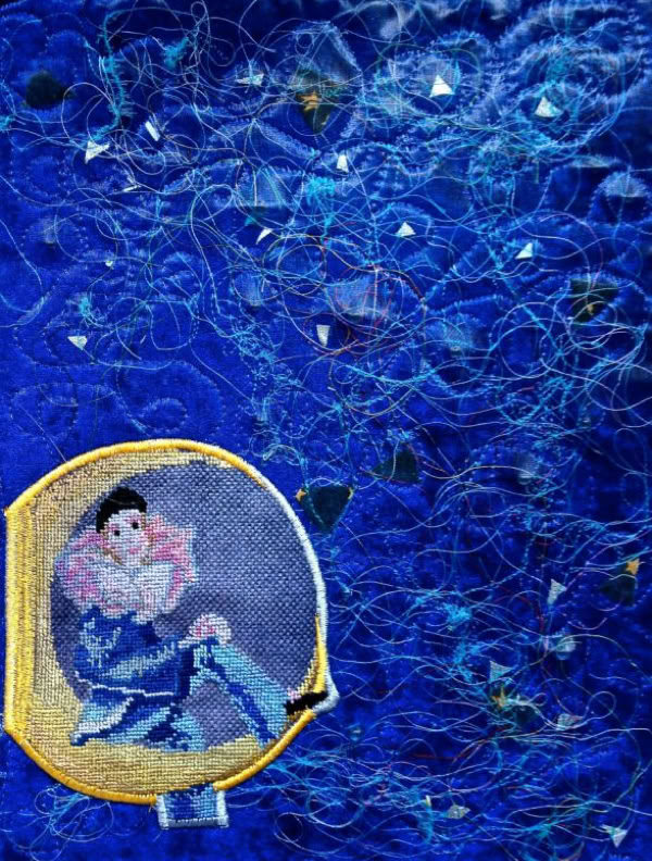 Textilkunst, textile Bilder, Art-Textile, Textilkunst aus Berlin, Berliner Künstler, Musik-Textil Christine Bünning, Buenning, Foto-Art-Textil